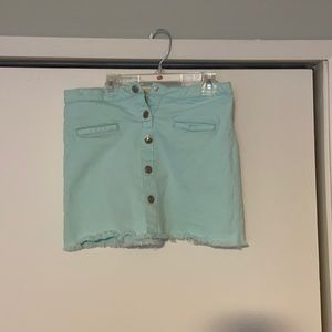 Zara kids, aqua color, Jean skirt, size 11/12 (kids)
